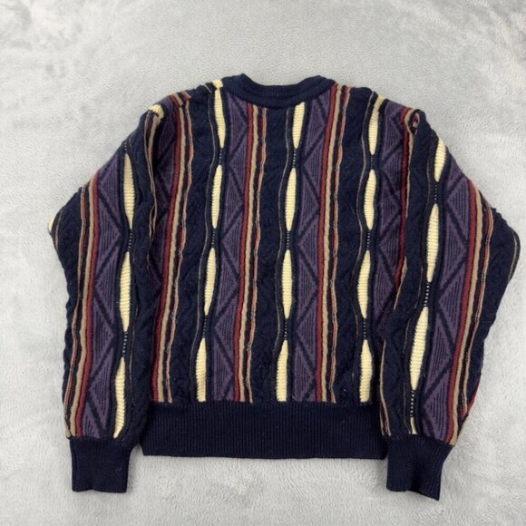 Coogi Australia Knit Blue / Cream Knit Sweater Men’s Size M - Picture 2 of 10